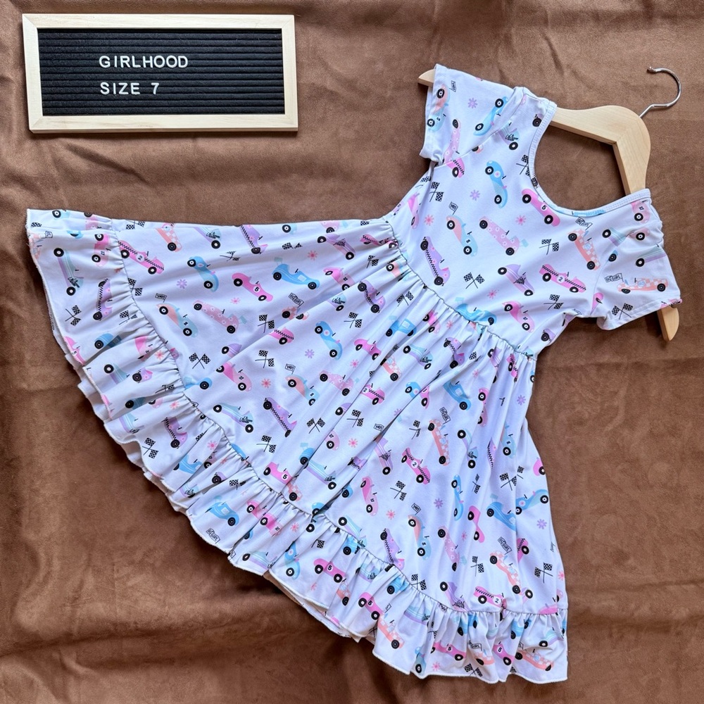 Girlhood Roadster Print Twirl Dress